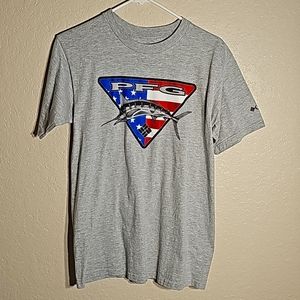 Columbia PFG Marlin US Flag T-Shirt Medium